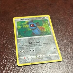 Pokemon Beldum Card with Yellow Border